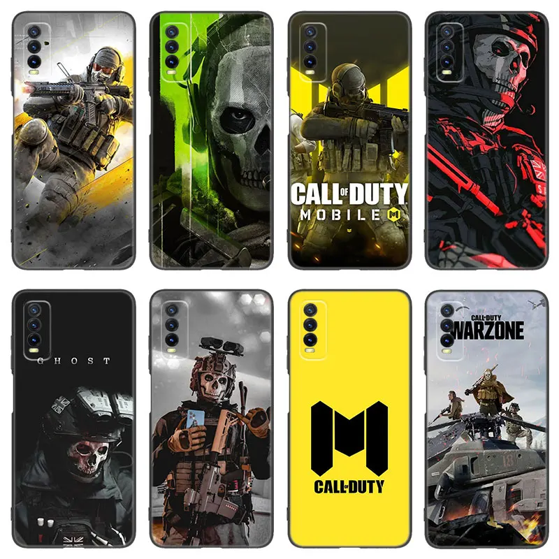 Game Call Of D-Duty Black Silicone чехол для телефона V27 V30 Pro V29e Y27 Y55 Y78 5G Y02S Y15S Y17S Y21S Y22S Y33S Y76S Y16 Y35 Y36