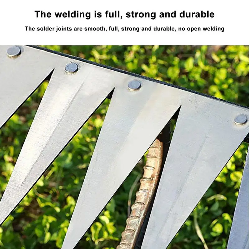 

Metal Garden Rake 5/6/7 Tines Steel Garden Hand Rake Versatile Dethatching Rake With Sharp Teeth Lawn Sowing Rake For Farming