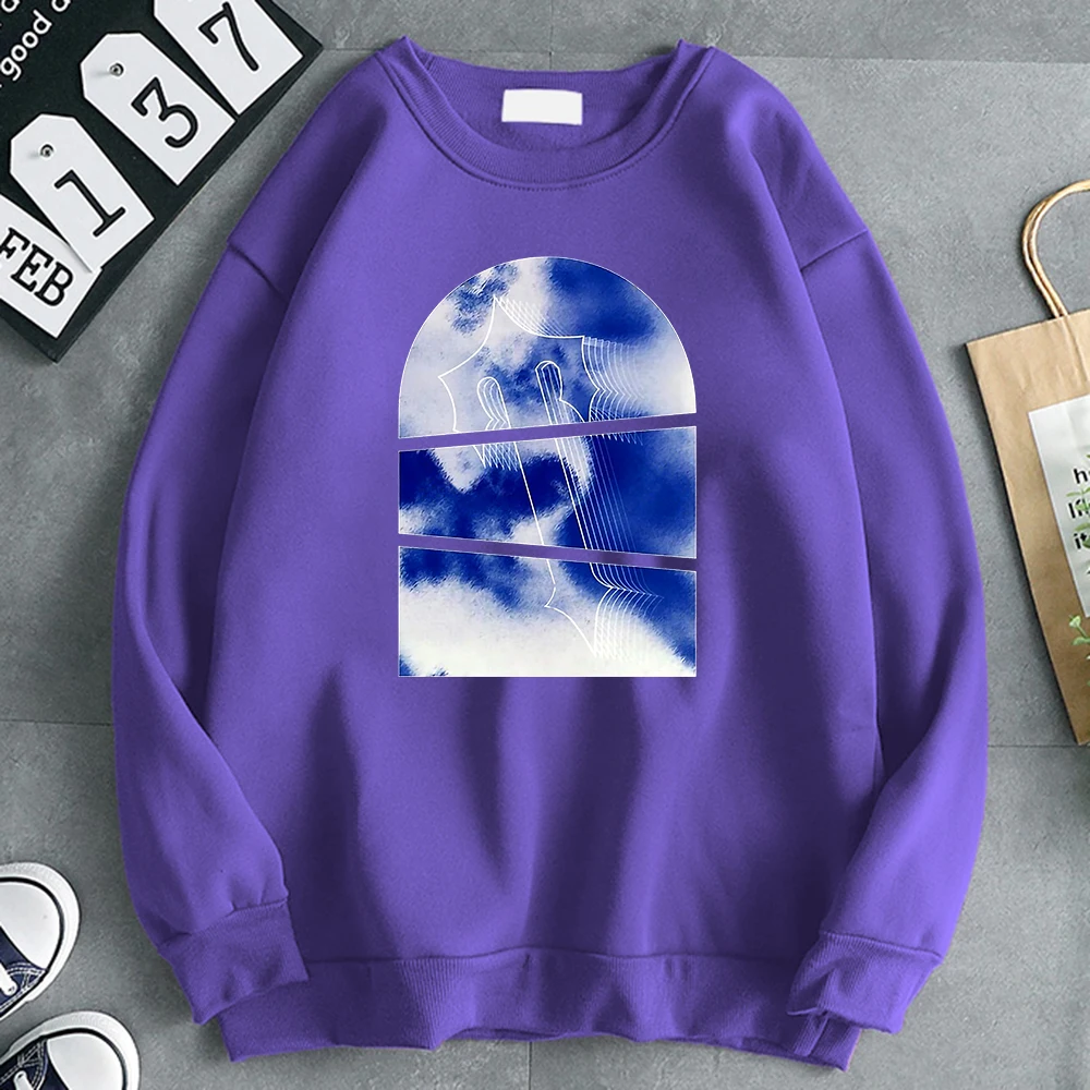 

Мужская толстовка с круглым вырезом и принтом, в стиле оверсайз