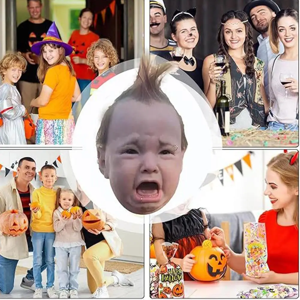 Плачущая детская маска в стиле панк латексная плачущая вечерние косплей для