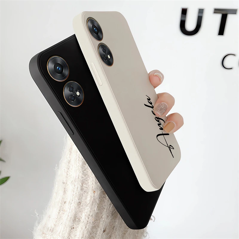 Персонализированный чехол с именем по индивидуальному заказу для OPPO Reno 10 Pro Plus 8T 8Z