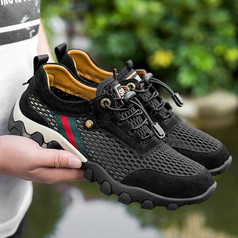 HikeUp новые мужские походные туфли высокого качества повседневные треккинговые