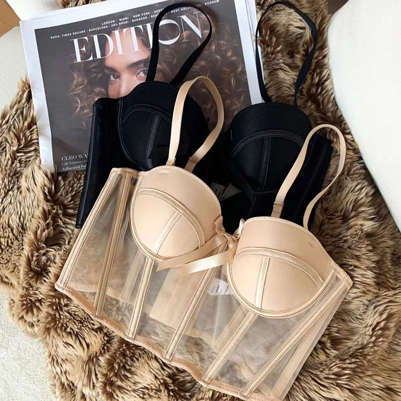 

Waistcoat Underwear Female Fishbone Soft Support S Shape Shape Big Chest Small Temperament Vest Can Be Matched