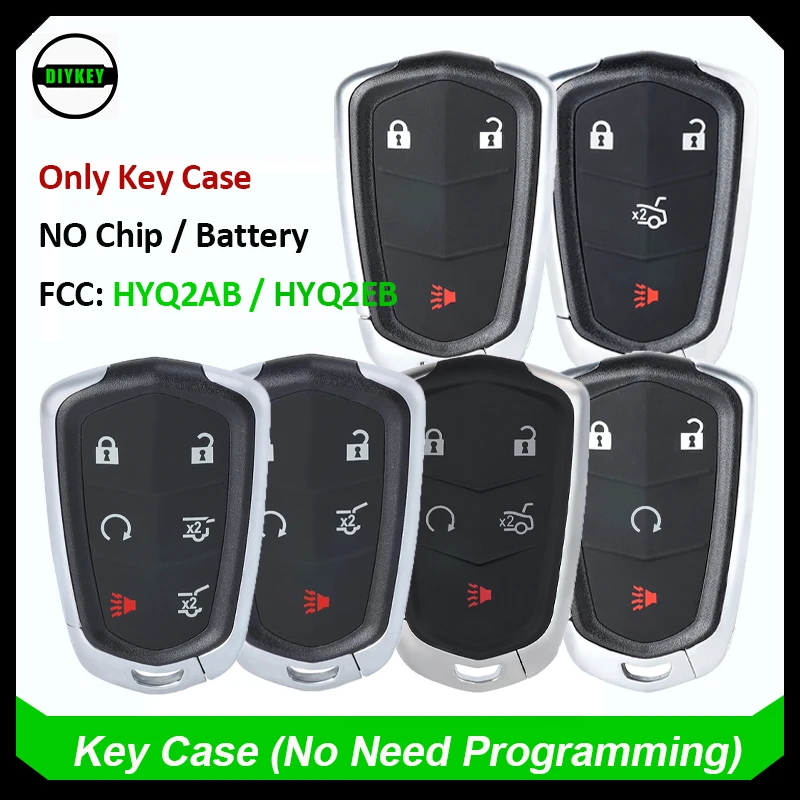 DIYKEY Smart Remote Key Case Shell Fob для Cadillac ESCALADE ESV 2015-2023 XTS CTS CT6 ATS FCC ID: HYQ2AB HYQ2EB HYQ2ES