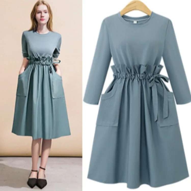 

2022 Women's Loose Slim Fashion Stitching Dress