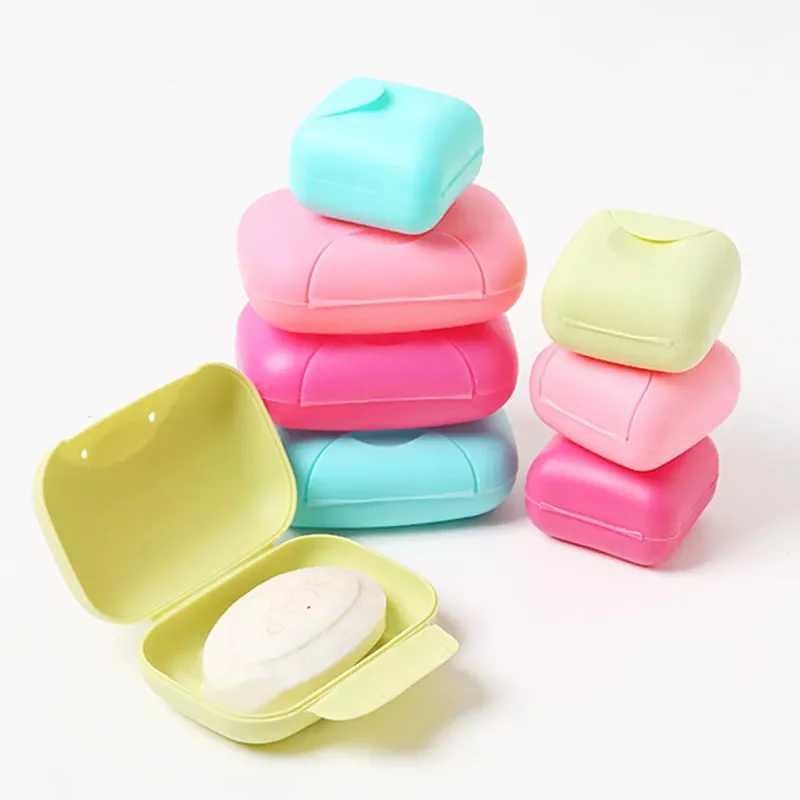 

2022New Soap Box Colors Bathroom Home Shower Hiking Holder Container Soap Organizer Leakproof Portable