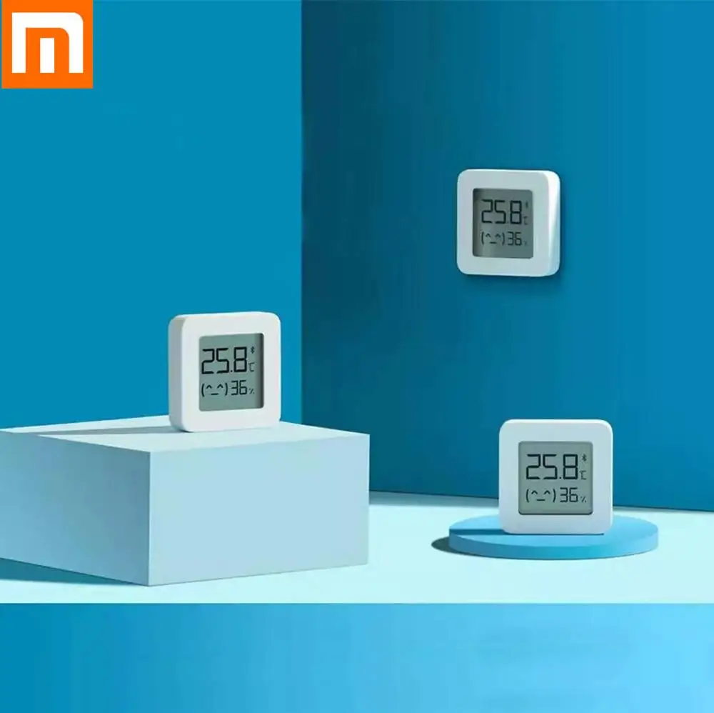 

Умный Цифровой термометр Xiaomi, измеритель влажности и температуры с ЖК дисплеем, Bluetooth, с приложением Mijia