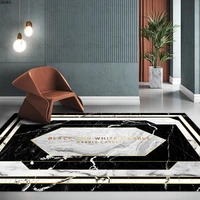 minimalist style black gold line stitching luxury rug print style rug bedroom rug coffee table decoration area floor mat