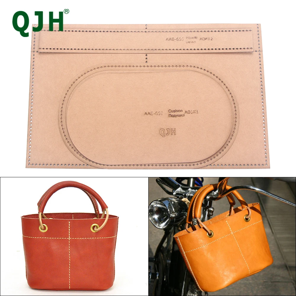 

QJH Handmade Leather Leather DIY Handbag Satchel Acrylic Template Kraft Paper Leather Bag Making