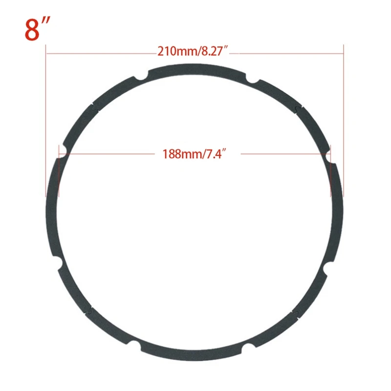 

Woofer Speaker Rubber Edge Rings 4-21 inches Replacement Parts Speaker Surround Rubber Tri-fold Ring DIY Repair Parts B36A