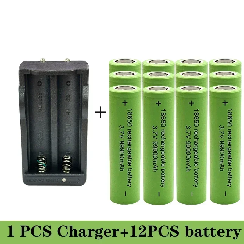 Аккумулятор 18650 99900 мАч 3 7 В + зарядное устройство