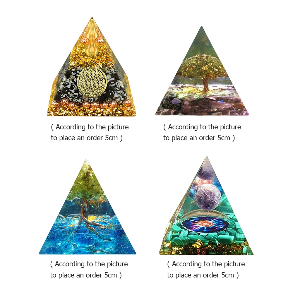 Природный камень кристаллы пирамиды оргонита эпоксидная смола ОРГОН генератор