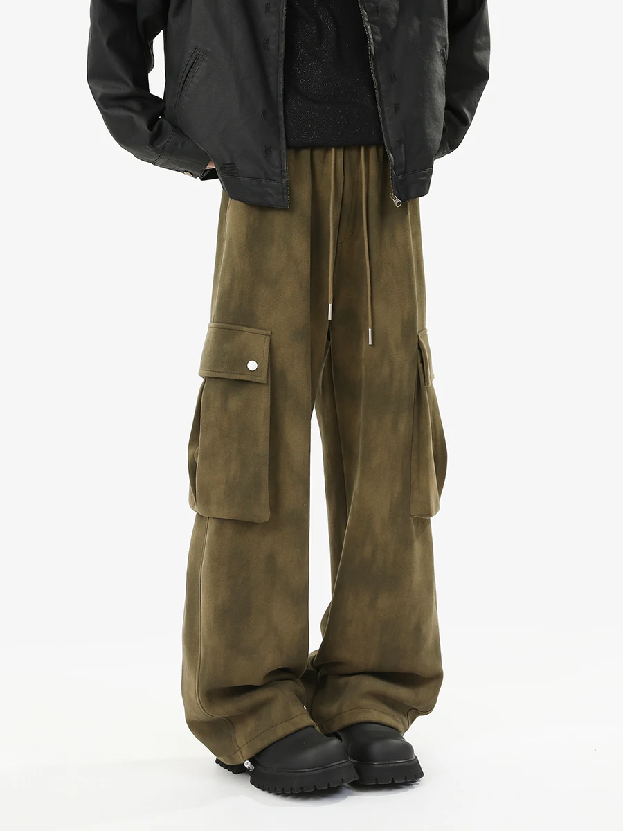 Xwwf американские брюки мужские осенние модные брендовые потертые камуфляжные