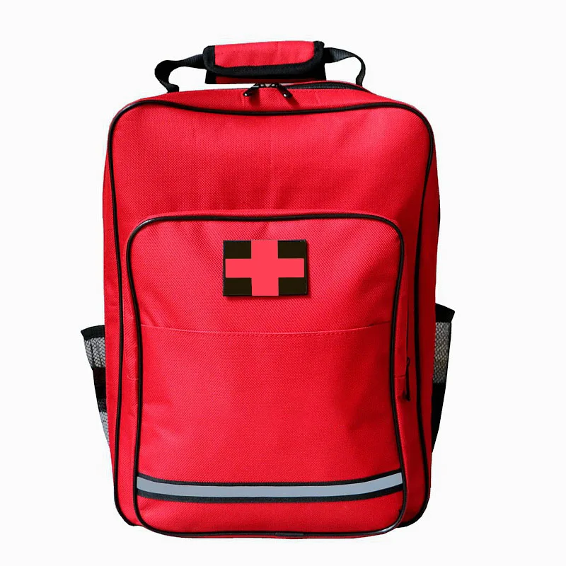 

Emergency kit for outdoor activity rescue bag red first aid survival kit