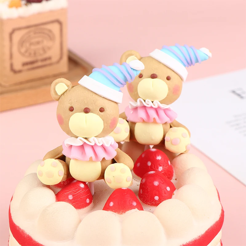 

1Pc Cartoon Lovely Bear Birthday Party Cake Topper Child Theme Baby Birthday Party Baking Dessert Cakes Decoration