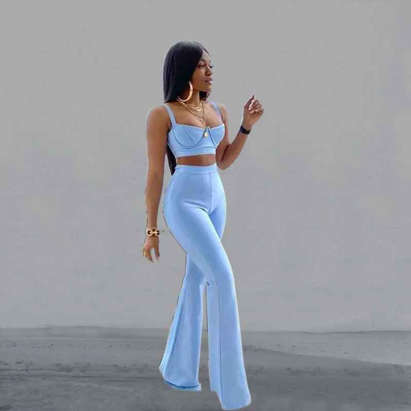 

Aikliat Новый женский комплект пикантные топы и брюки свободные длинные брюки женские наряды Тонкий комплект из двух частей элегантные женски...