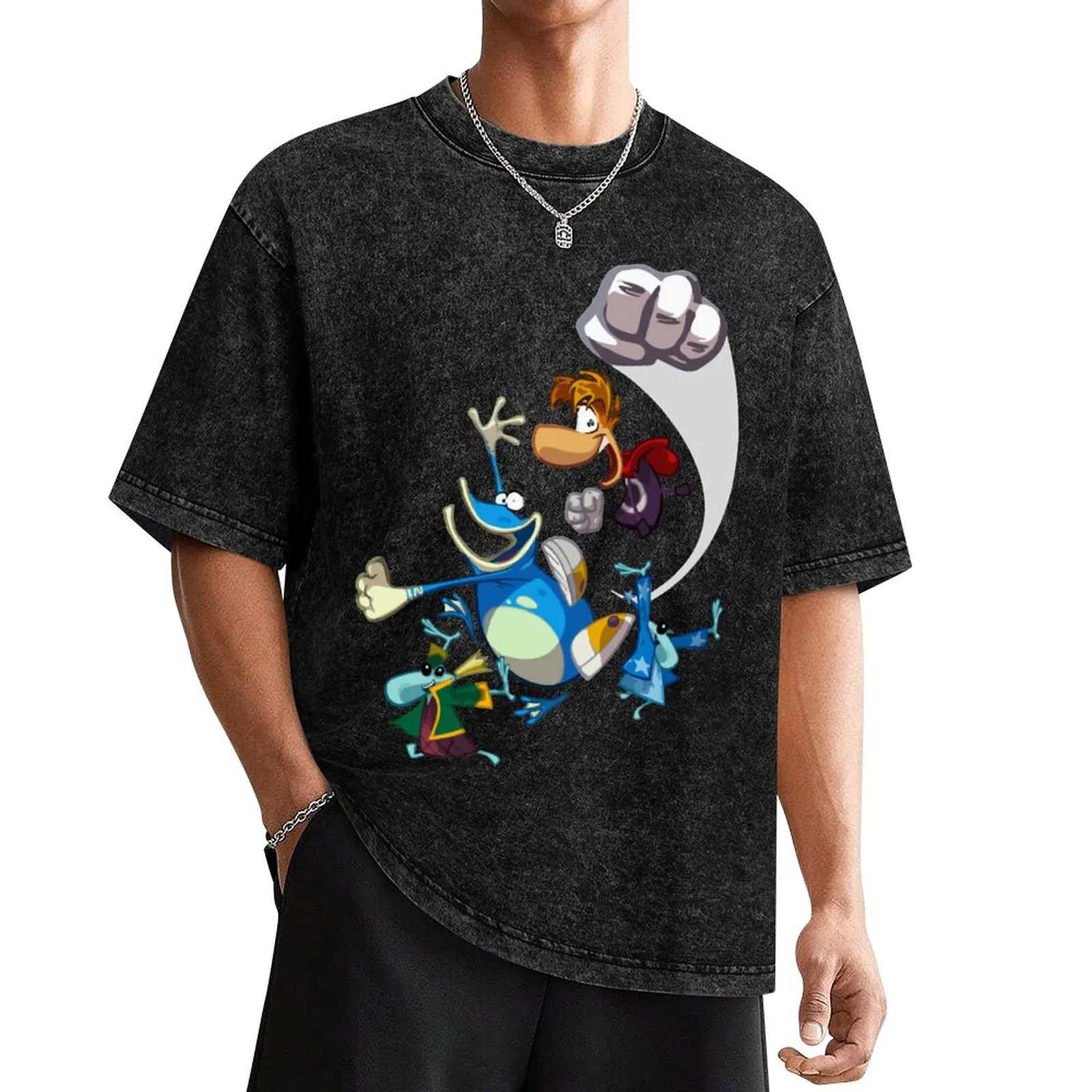 Винтажная футболка Rayman And Globox забавные футболки большого размера мужская