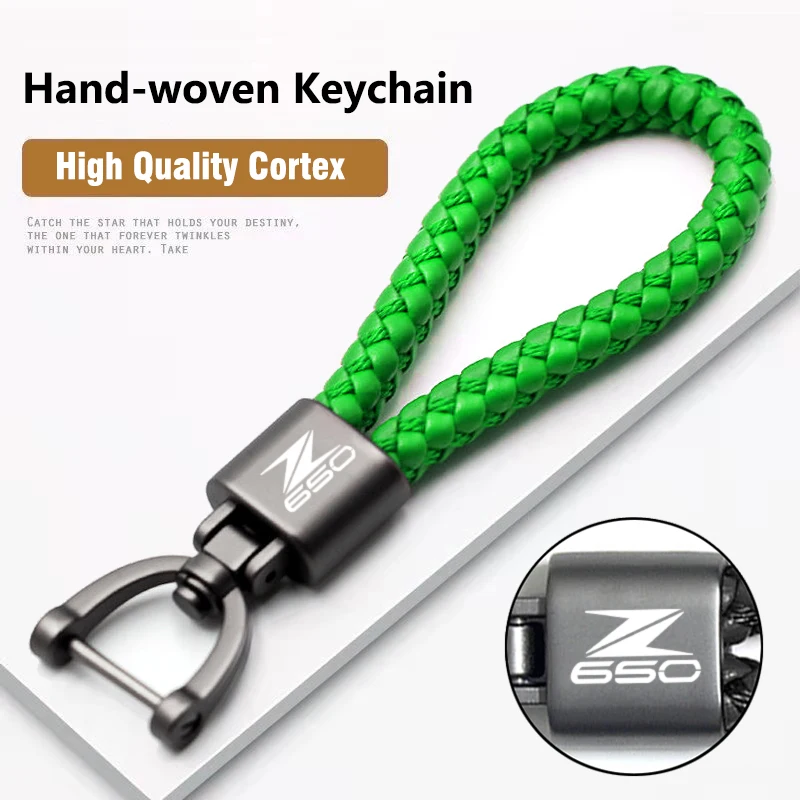 

For Kawasaki Z650 Z 650 z 650 Accessories Motorcycle Braided Rope Keyring Metal Keychain z650 Kawasaki Accesorios