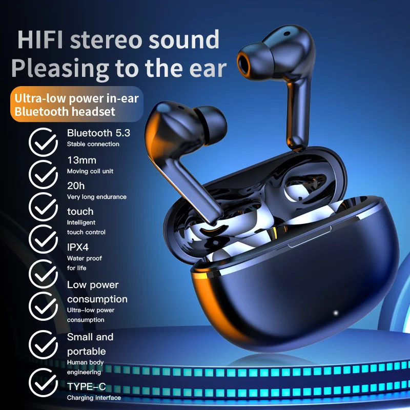 

TWS-наушники с поддержкой Bluetooth 5,3 и микрофоном