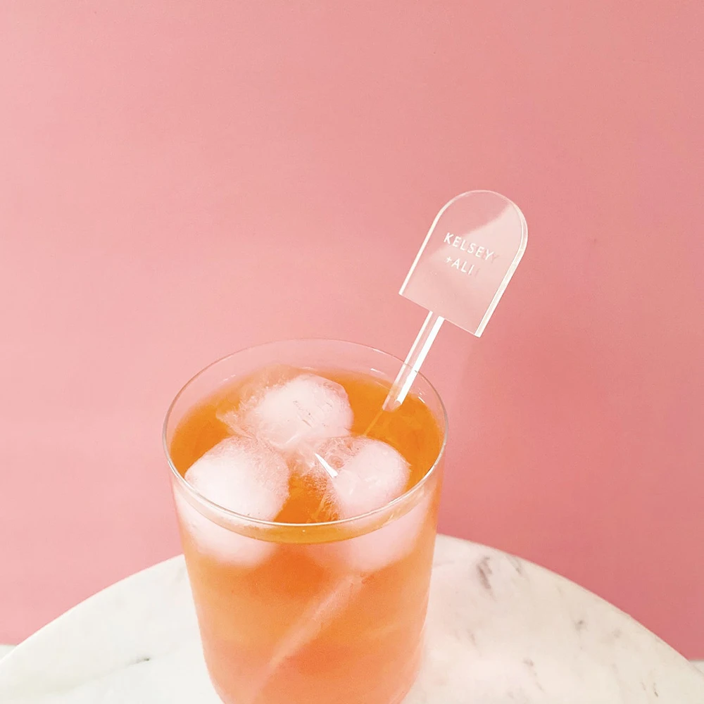 

50pcs Personalised Crystal Drink Stirrers Wedding Decorations Bachelorette Party Cocktail Stirrer Baby Shower Swizzle Decoration