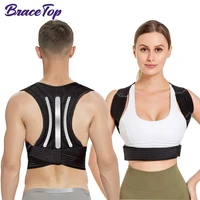 bracetop posture corrector belt unisex back straightener upper back brace with metal support for back neck shoulder pain relief