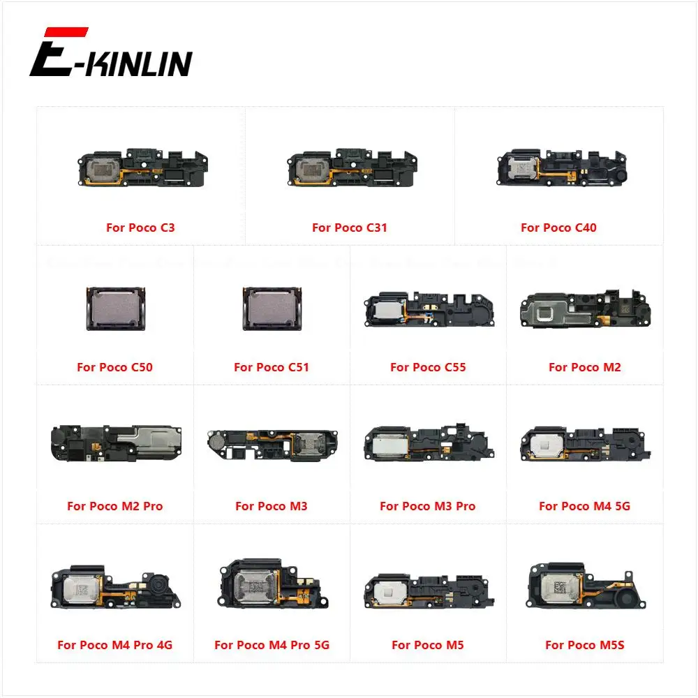 

Loudspeaker For Xiaomi Poco C3 C31 C40 C50 C51 C55 M2 M3 M4 M5 M5S Pro 4G 5G Loud Speaker Buzzer Ringer Flex Replacement Parts