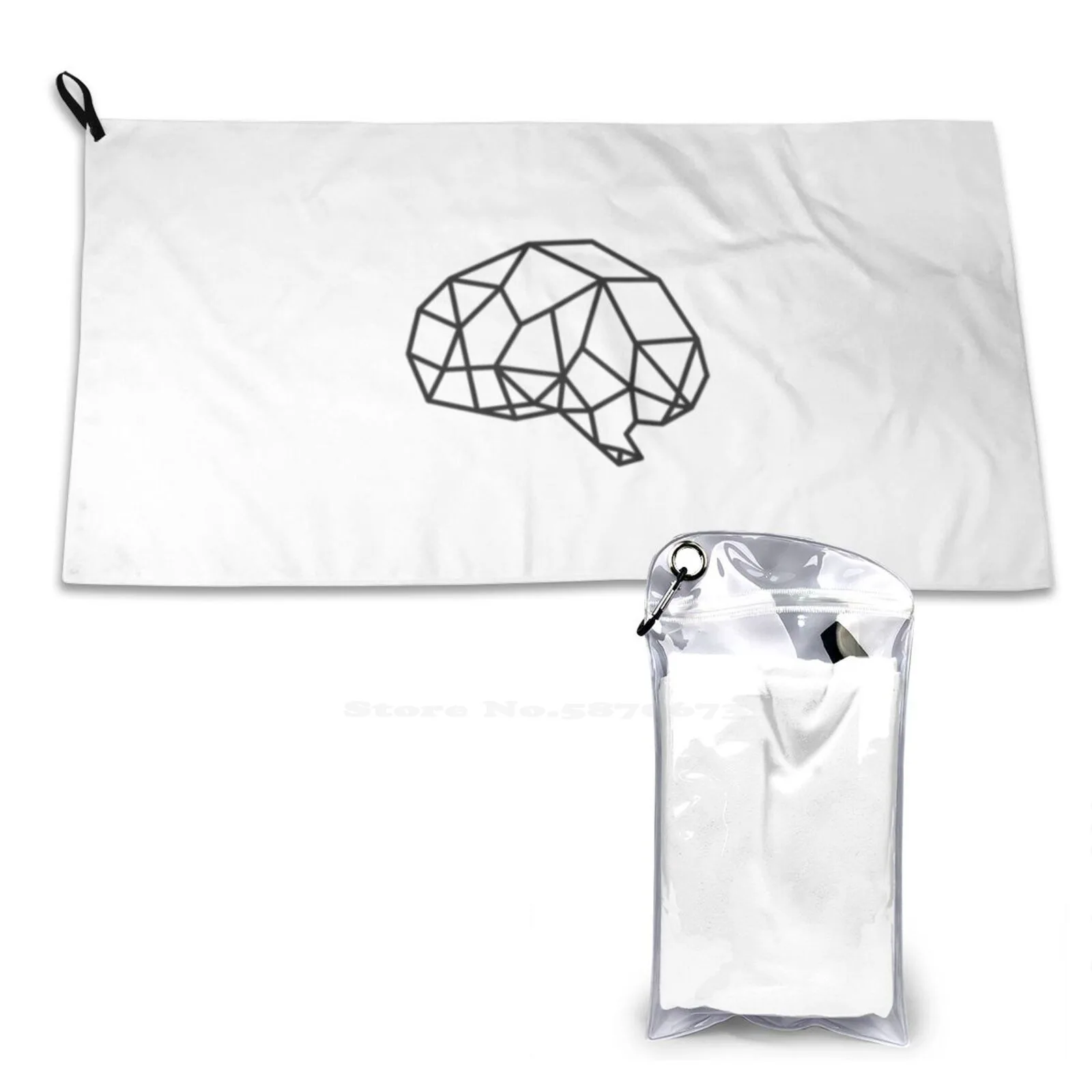 Полотенца для ванной из сверхтонкого волокна Big Brain тряпочка спасибо Логотип