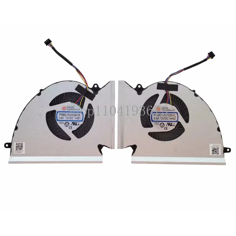 Новый вентилятор процессора и графического для MSI GP76 GE76 WE76 MS-17K2 MS-17K3 PABD1A010SHR N451 N452