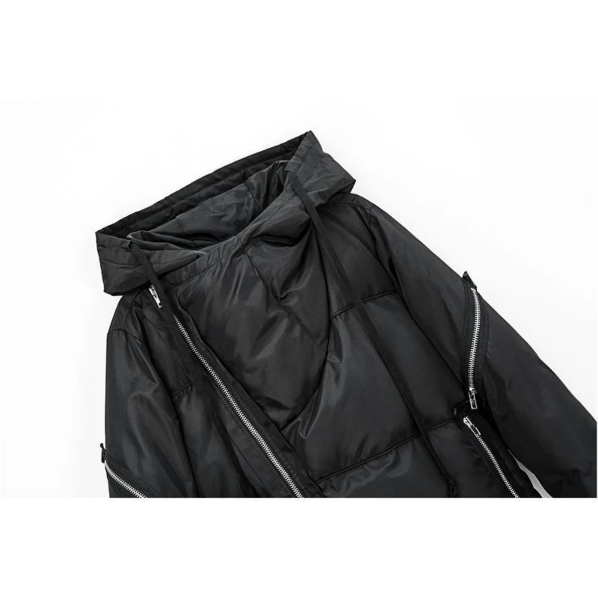 Men's Jacket Parkas Men's Winter Jackets Men's Cold Jacket Medium Length Thicken Warm Personalized Diagonal Zipper Cotton Coat