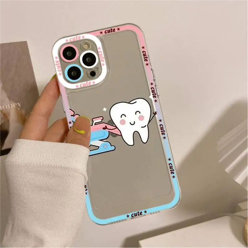 Cute Wisdom Teeth Tooth Phone Case for iPhone 11 12 13 Mini Pro Max 14 Pro Max Case shell
