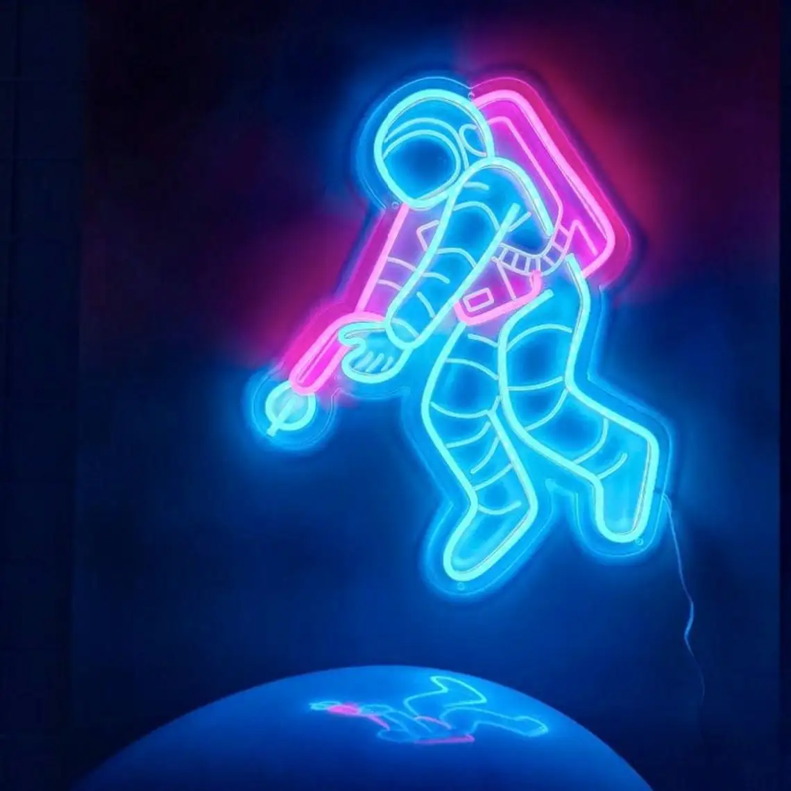 Astronaut Neon Signs Neon Light, Space Neon Light Personalized Neon Sign Alien for Bedroom, Party Game, Neon Sign Gaming