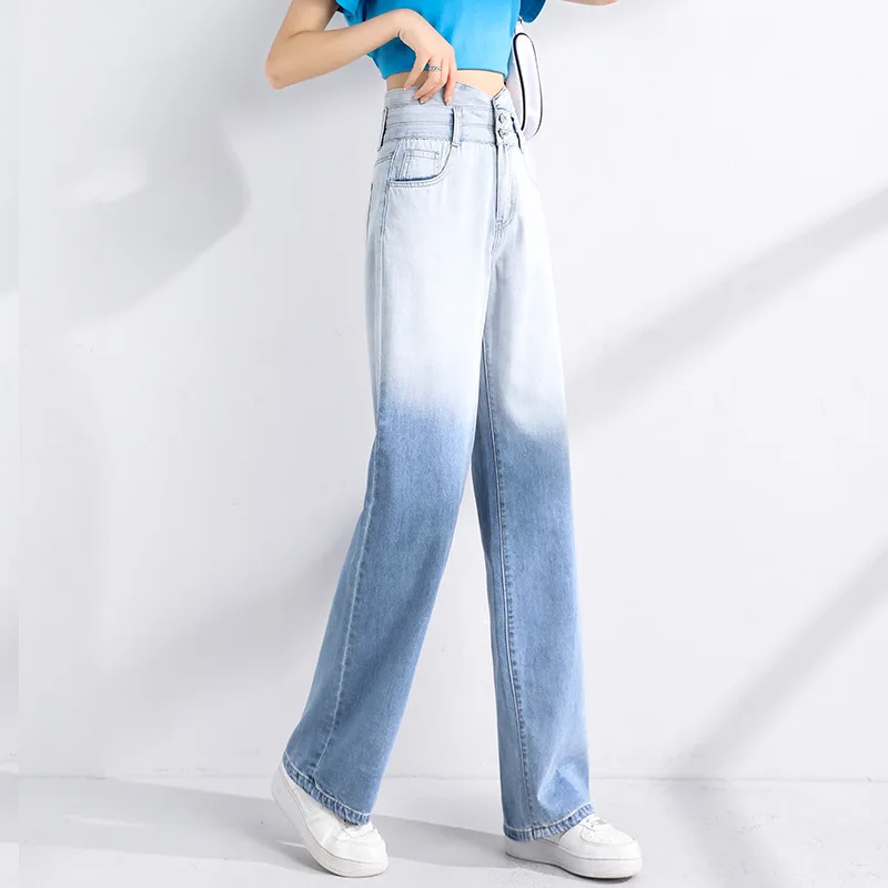 

CGC 2022 New Spring Autumn Harem Denim Pants Women High Waist Baggy Jeans Streetwear Baggy Jeans Female Wide Leg Oversize Pants