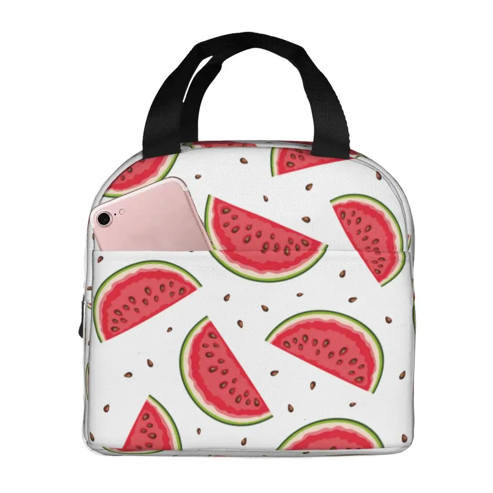 S For Men Women Watermelon Insulated Cooler Portable Picnic School Oxford Tote Food Storage Bags