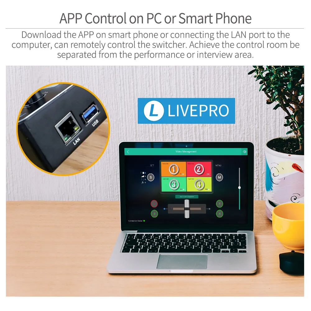 Мультиформат видеомикшер FEELWORLD LIVEPRO L1, смеситель с 4 входами, производство нескольких камер, USB3.0 для прямой трансляции (art.: 3920c2cf1fa1d) - 3920c2cf1fa1d