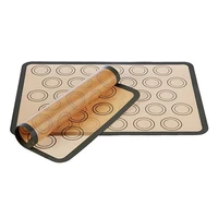 2pcs non stick silicone dough macaroon tray oven baking fondant pastry mould sheet mat pad