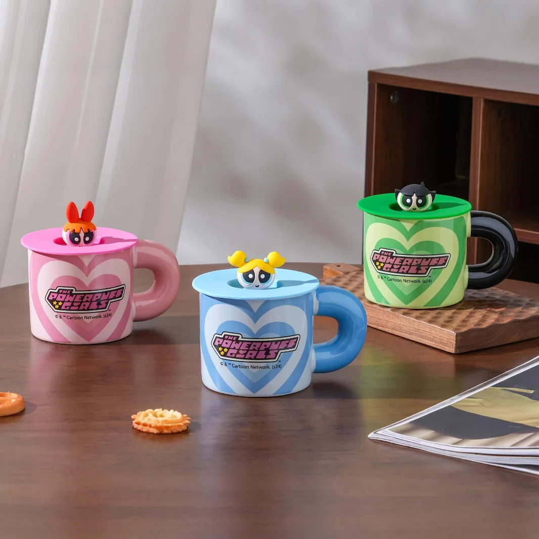 Чашка с пузырьками и цветами Powerpuff для девочек милый мультфильм 350 мл