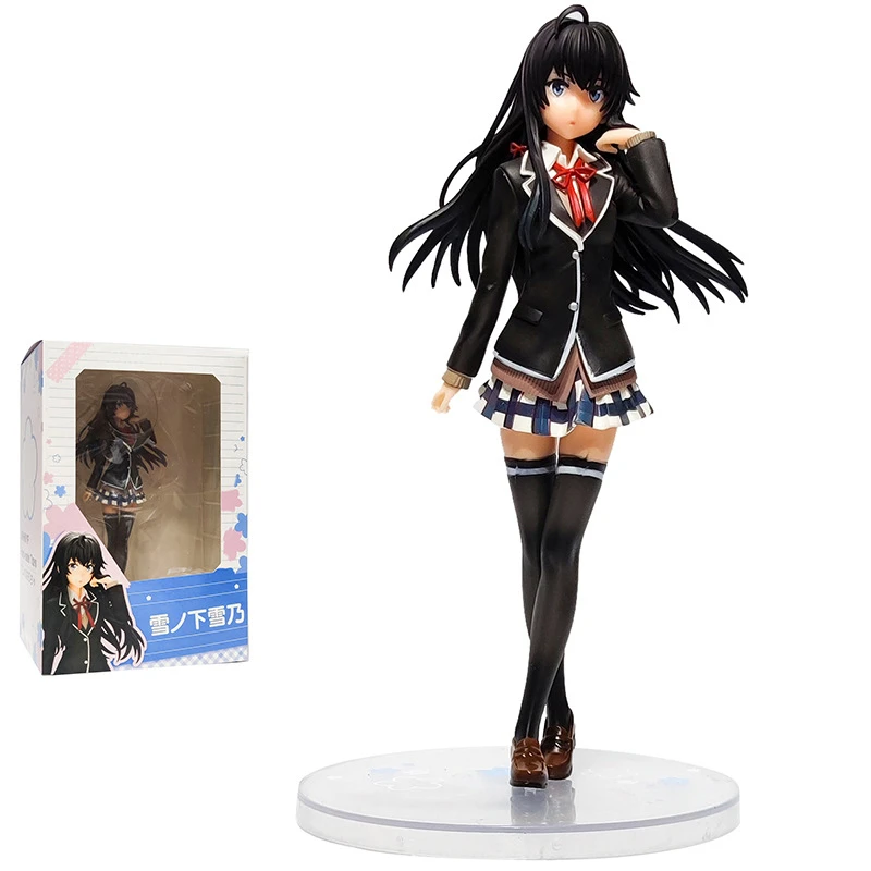 

21cm My Teen Romantic Comedy SNAFU Anime Figure Yukinoshita Yukino Action Figures Winter School Uniform Figurine Model Doll Gift