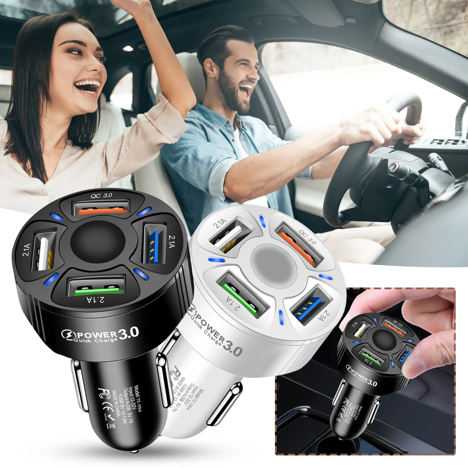 

Автомобильное зарядное устройство, 1 зарядное устройство с USB-портом