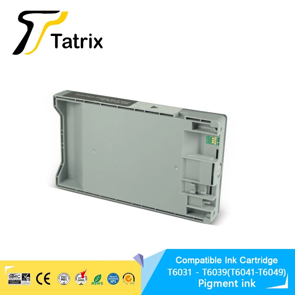 Пигментные чернила Tatrix 220 мл/шт. T6041 T6042 T6043-T6049 совместимый картридж для принтера