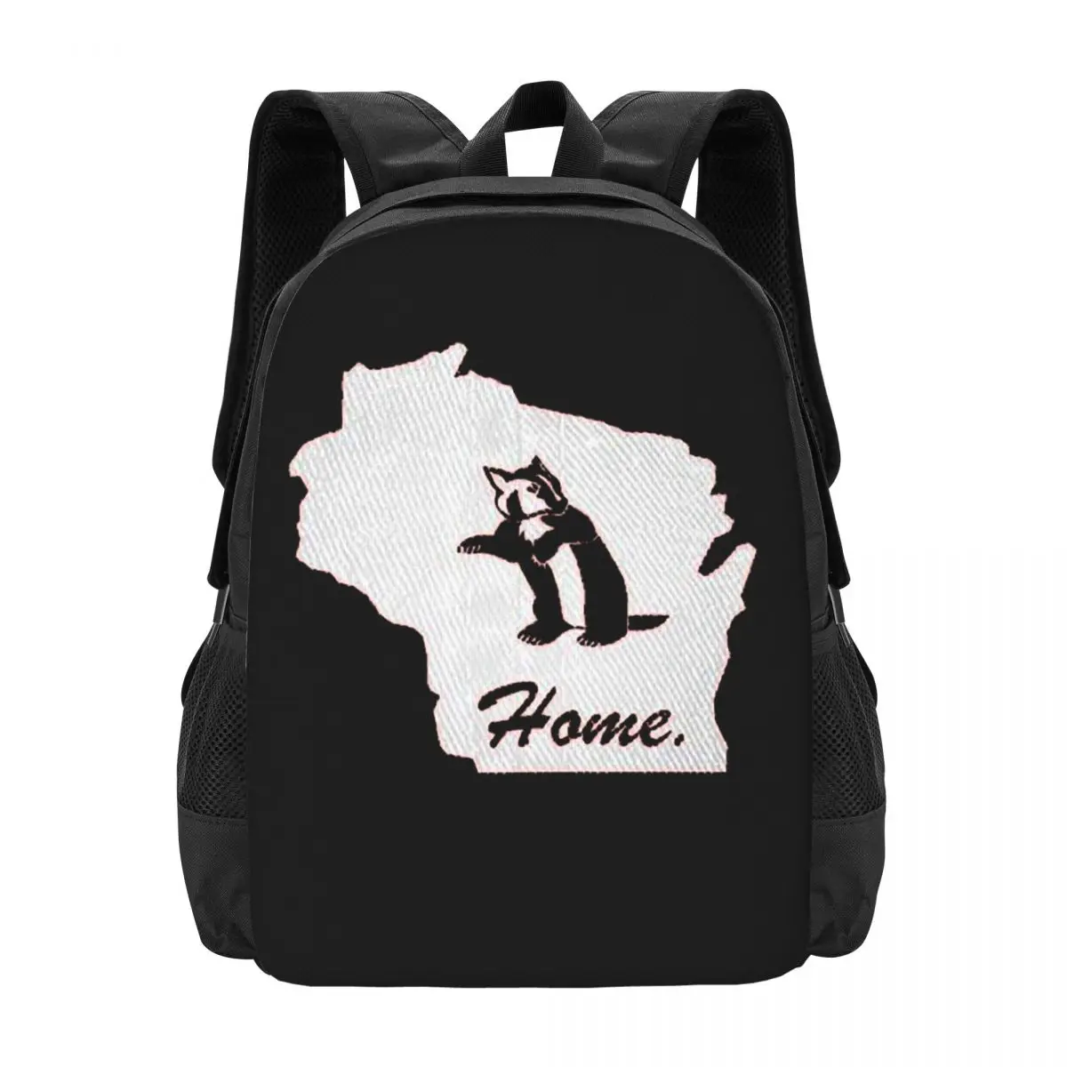 

Wisconsin Badger Home State Simple Stylish Student Schoolbag Waterproof Large Capacity Casual Backpack Travel Laptop Rucksack