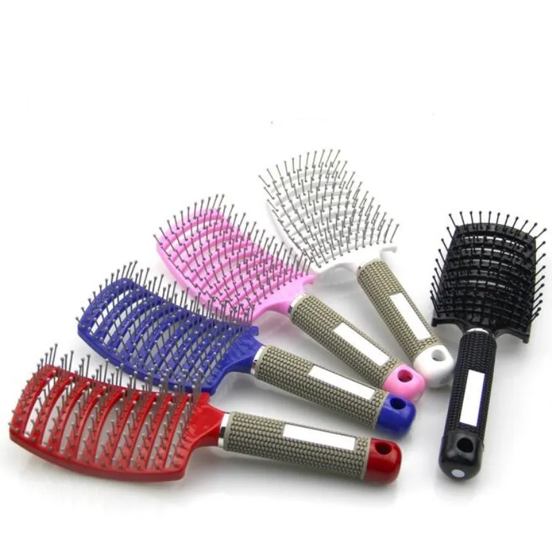 

Fashion Plastic Hair Scalp Massage Comb Wet Curly Detangle Hair Brush For Salon Hairdressing Styling Tools Bristle & Hairbrush