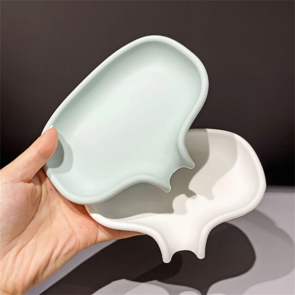 

Home Soap Dispenser Durable Silicone Soap Dish Non-slip Easy Cleaning Bathroom Soap Dishes Drainage Soap Box Multifunctional
