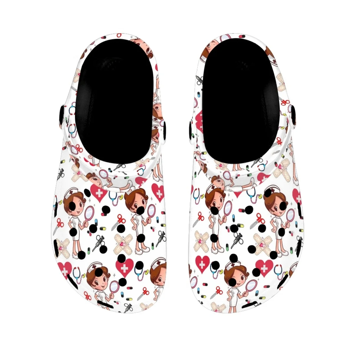 2023 Summer Outdoor Women Slippers Kawaii Nurse Medical Design Garden Flats Shoes Couple Indoor Classic Nursing Sandals Footwear