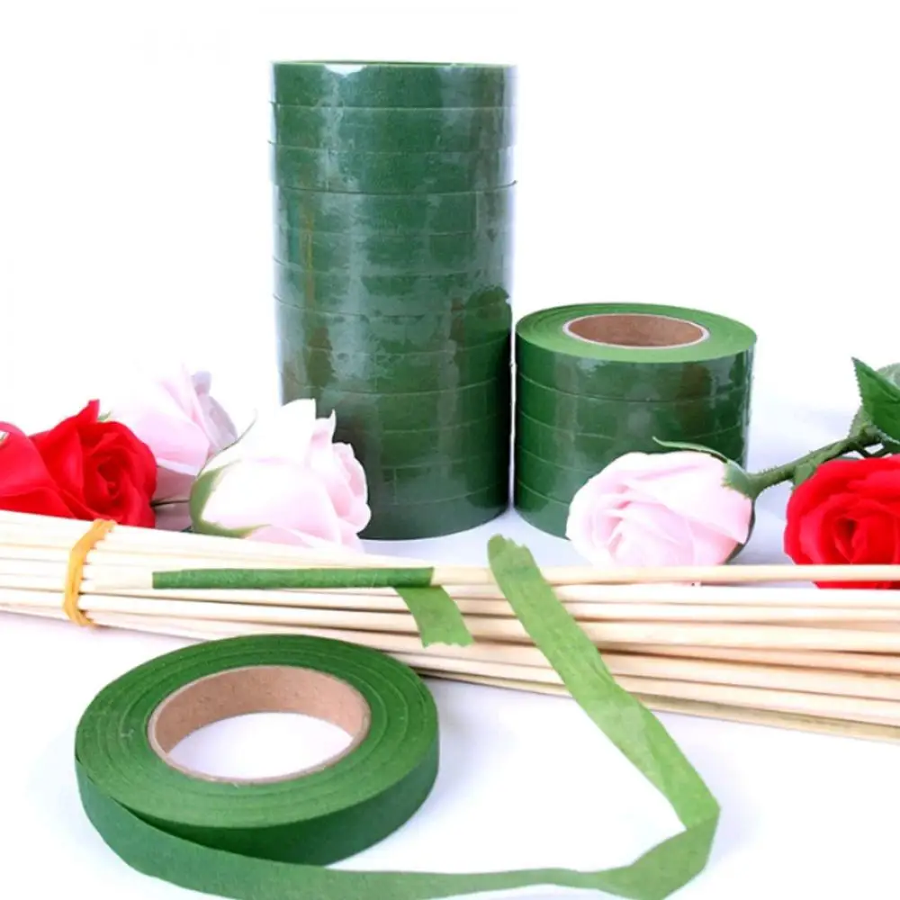 

30 Yard 12MM Roll Floral Green Tapes Artificial Flower Stamen Wrap Florist Stem Green Tape Craft DIY Stamen Wrap Flower Supplies