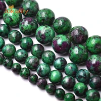 natural stone epidote zoisite beads for jewelry making round loose beads diy bracelets necklaces accessories 15 4 6 8 10 12mm