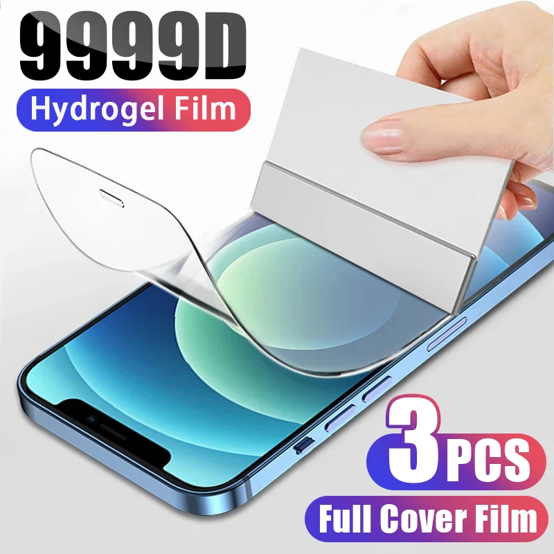 

3 шт., Гидрогелевая Защитная пленка для iPhone X XR XS 11 12 13 14 Pro Max