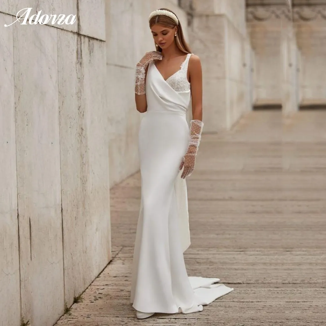 

Женское атласное свадебное платье It's yiiya, элегантное платье невесты с глубоким V-образным вырезом, открытой спиной и без рукавов на лето 2023
