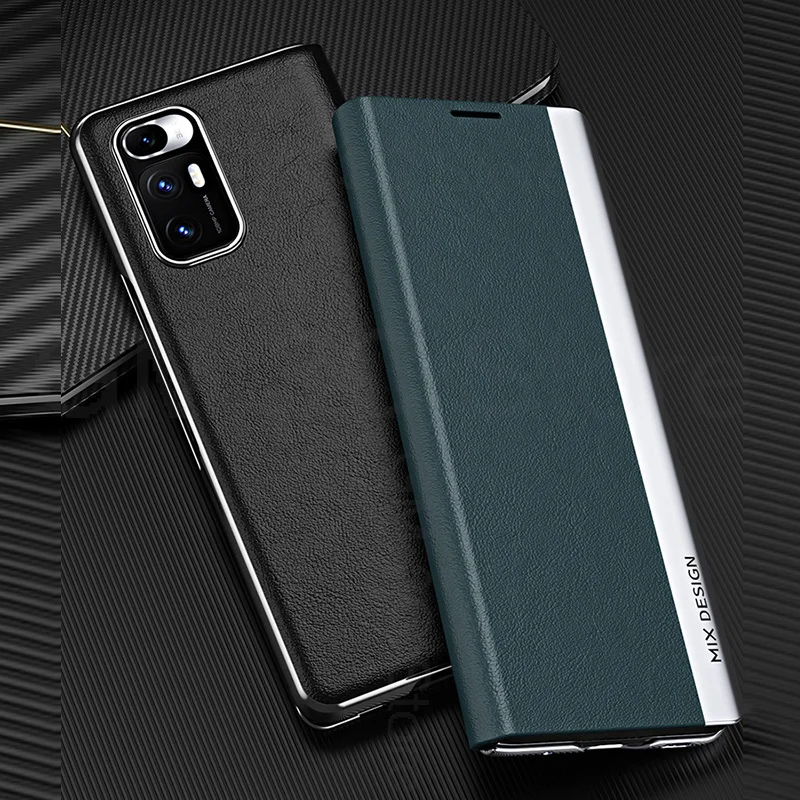 For Xiaomi Mi Mix Fold 6D Plating Leather Flip Phone Case For Mi Mix Fold 5G M2011J18C Electroplated Shockproof Phone Cover Capa