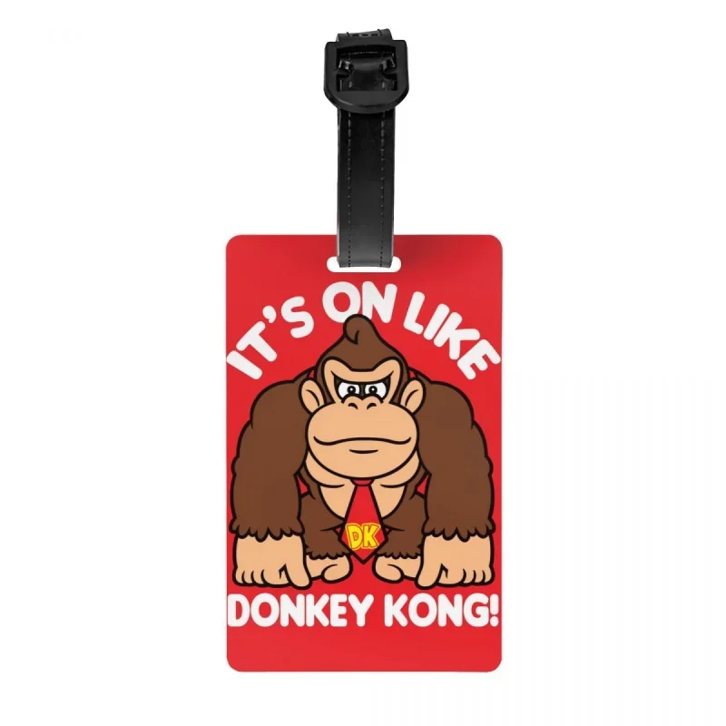 

Персонализированная бирка для багажа It's On Donkey Kong с именной картой Gorilla, чехол для личной безопасности, бирка для дорожного чемодана