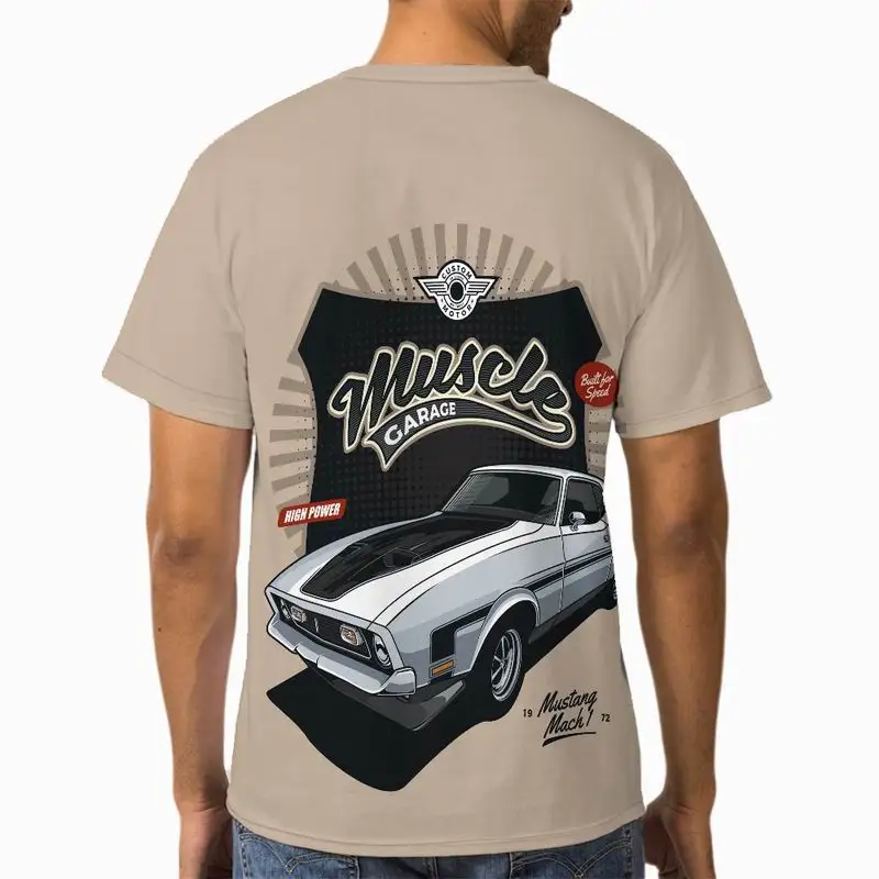 

Футболка мужская оверсайз в стиле ретро, Модная стильная тенниска с 3D принтом машинок, крутая забавная повседневная майка с коротким рукавом в стиле Харадзюку